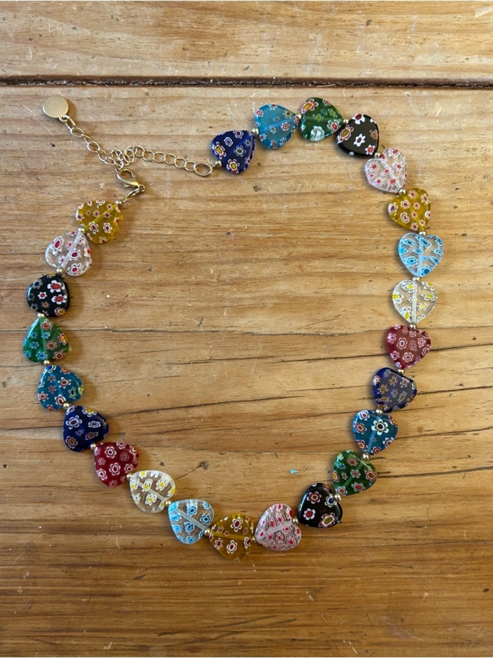 BRAND NEW WOT Colorful Heart Beaded Necklace